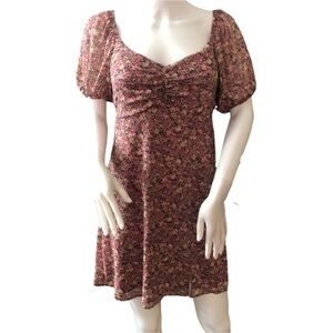 Kit and Sky Floral Puff Sleeve‎ Dress